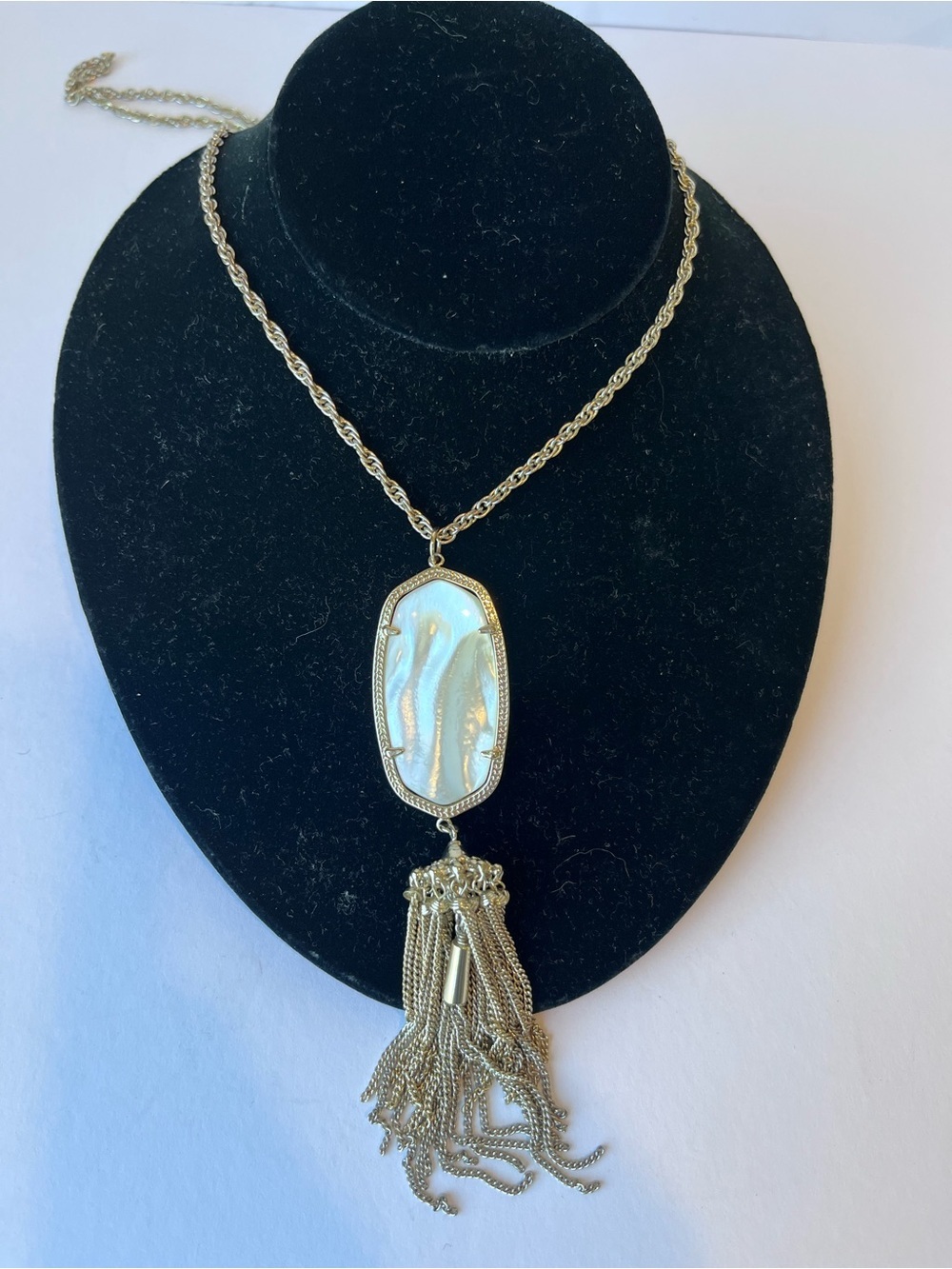 Kendra Scott Rayne Gold Tone Mother of Pearl Necklace